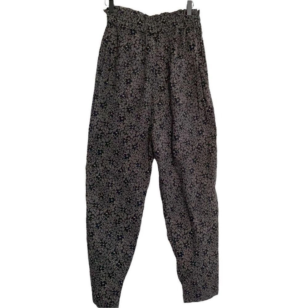 isabel Marant Etoile Pants 100% Cotton Black Floral Size 38 (FR), M (US) - Picture 2 of 12
